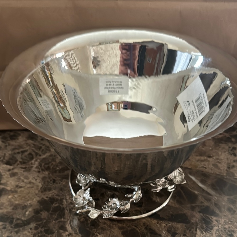 Michael Aram Garland Revere Bowl with Floral Base